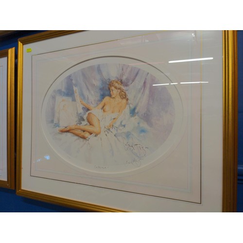 606 - 2 x Gordon King signed ltd. edition prints. Titled Caterina & Shadows.