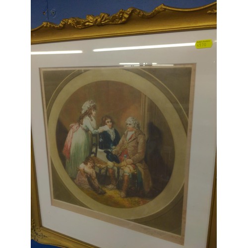 609 - A pair of gilt framed prints of Victorian scenes 51 x 57cm