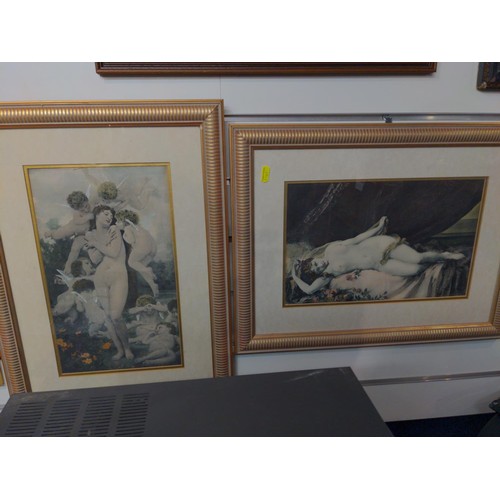 621 - Four framed classical prints of nudes