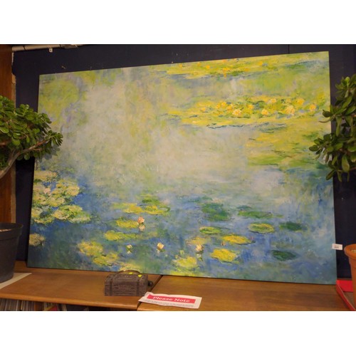 625 - Large canvas print of Monet's Waterlilies 140 x 100cm