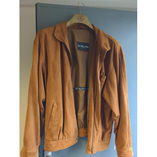 461 - Four jackets inc. Barbour size L, suede Da Milano bomber jacket size 58, Da Milano leather jacket, l... 