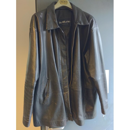 461 - Four jackets inc. Barbour size L, suede Da Milano bomber jacket size 58, Da Milano leather jacket, l... 