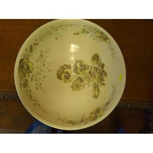 483 - Pansy decorated washbowl