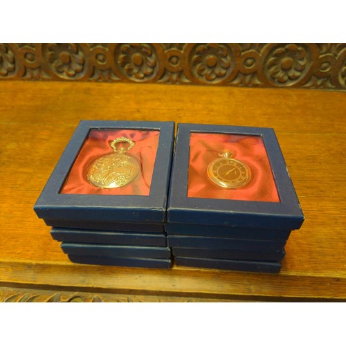 490 - Ten various collectable boxed pocket watches