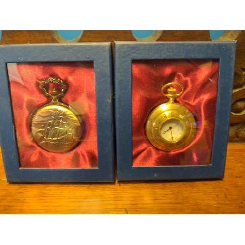 490 - Ten various collectable boxed pocket watches