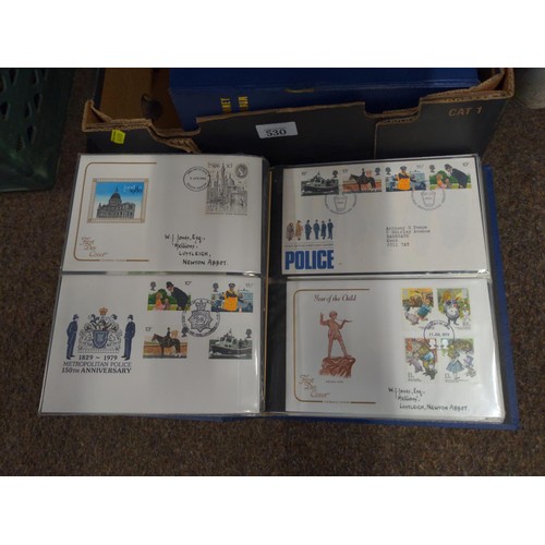 734 - Collection of ephemera inc. two framed C19th receipts, three albums of 1970's first day covers. Plus... 