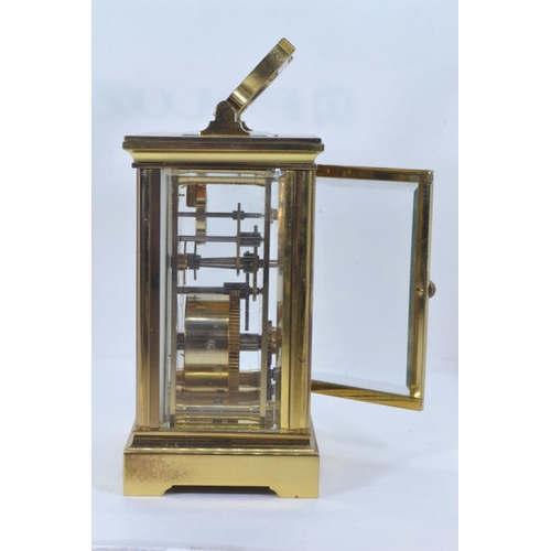 693 - Worcester solid brass cased carriage clock H15.5cm W8cm D6.5cm