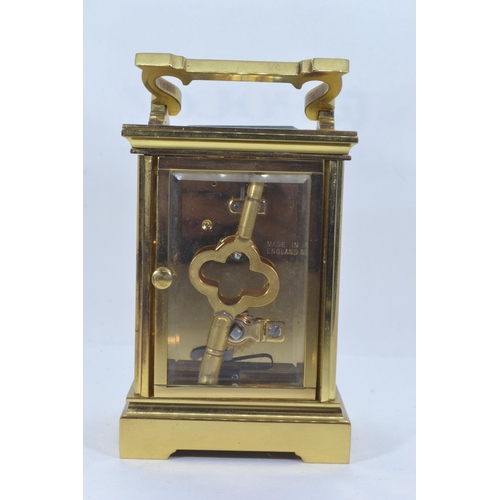 693 - Worcester solid brass cased carriage clock H15.5cm W8cm D6.5cm