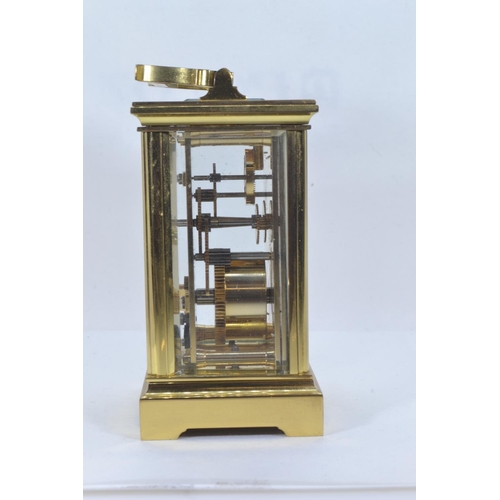 693 - Worcester solid brass cased carriage clock H15.5cm W8cm D6.5cm