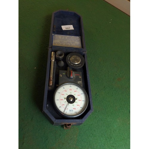 687 - Smiths hand held tachometer in case