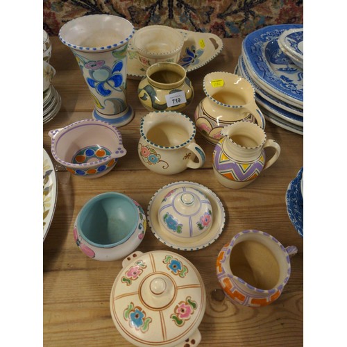 719 - Selection of Honiton Pottery inc. vases & jugs.