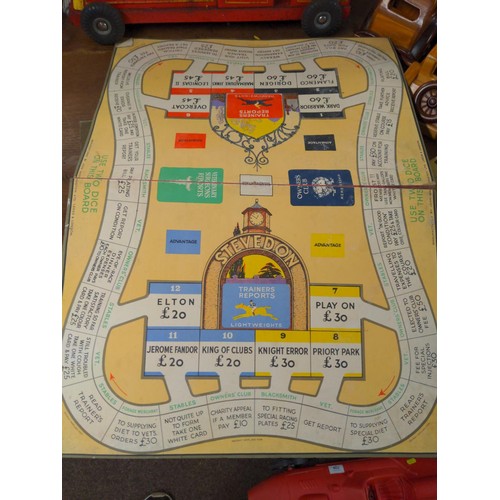 729 - Vintage Monopoly, Totoploy, Tri Ang Express Locomotive & vintage plastic racing car.