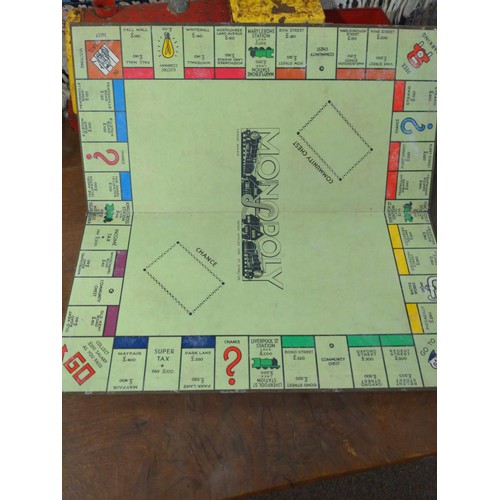 729 - Vintage Monopoly, Totoploy, Tri Ang Express Locomotive & vintage plastic racing car.