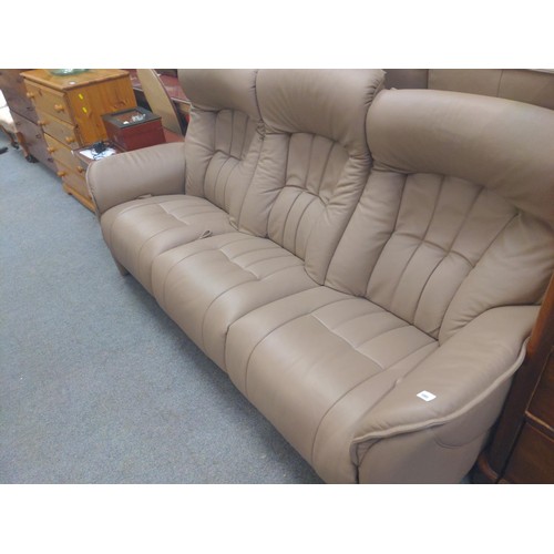 1095 - Himolla Rhine three seater reclining sofa RRP £5000 W206CM D77CM H103CM. 1 year old. Very clean cond... 