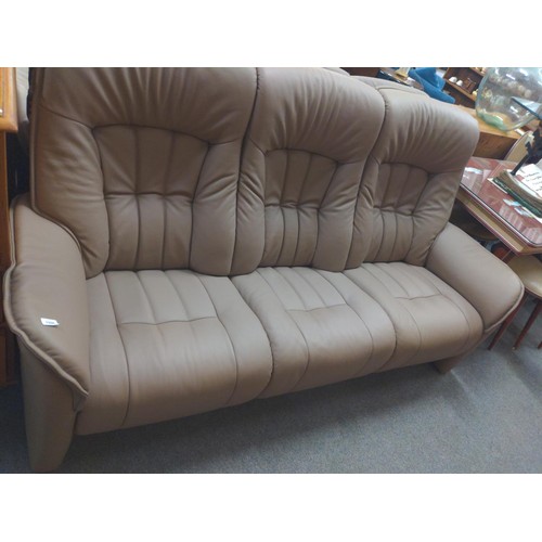 1096 - Himolla Rhine three seater sofa RRP £5000 W206CM D77CM H103CM. 1 year old. Very clean condition.