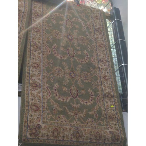 1232 - 150x80 green floral rug