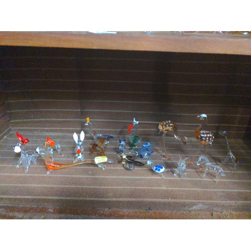 956 - 50 plus glass Murano style animals