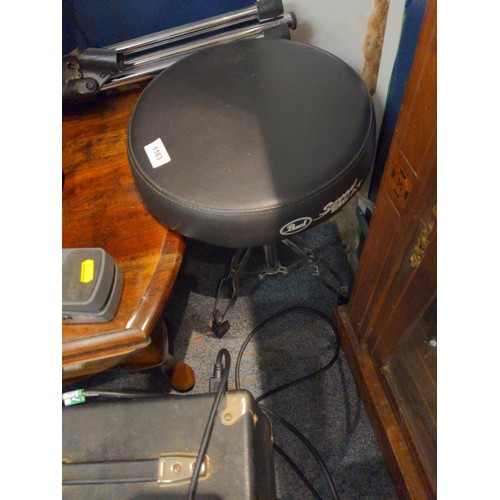 1163 - Pearl drum / guitar stool. 3 legged adjustable.