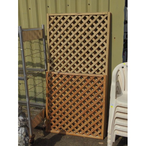 12 - 3 trellis sections. 2 @ 180cm x 90cm 1 @ 90cm x 90cm