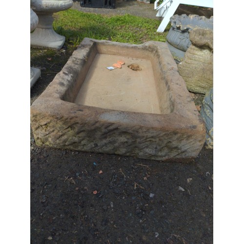 130 - Composite stone trough. L78cm W47cm