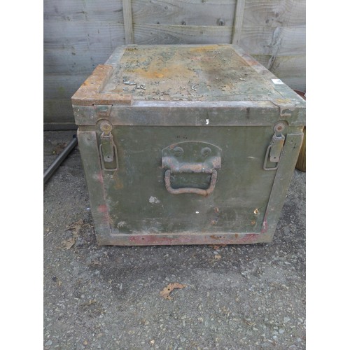 134 - Military equipment box. W68cm D46cm H41cm