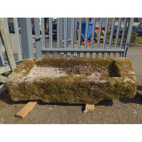 1 - Large granite trough. L148cm D60cm H36cm