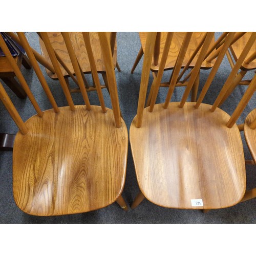 731 - 4 Ercol style chairs. 