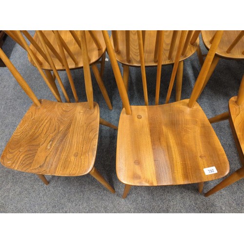 732 - 4 x Ercol 'All purpose' 391 chairs.