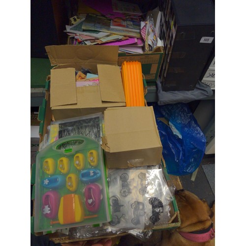 168 - 2 large boxes of card making & crafting equipment