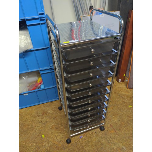 178 - 10 drawer paper organiser on wheels