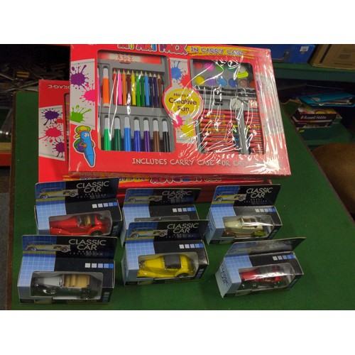 195 - 4x boxed 'My Art Pack' gift sets with 6 boxed classic car models