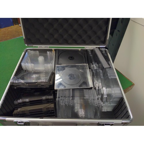 218 - 3 transportation cases with empty CD case contents