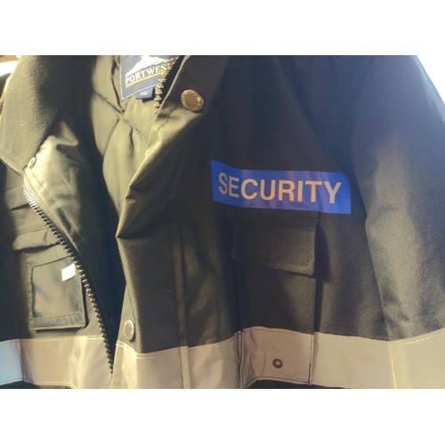 277 - 2 Portwest security jackets, size XL. As new.