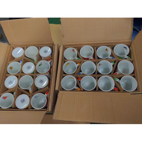 296 - Two boxes of animal themed mugs