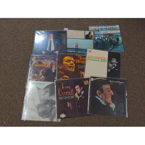 455 - A fine collection of 10 Tony Bennett vinyl long playing albums. Inc, Love Story, At Carnegie Hall, T... 