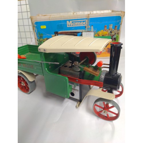 494 - Mamod Steam Wagon in original box with damper and fuel funnel