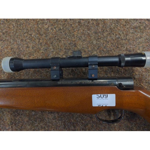 509 - Webley Tracker .22 air rifle with Tasco 4 x 20 scope. 