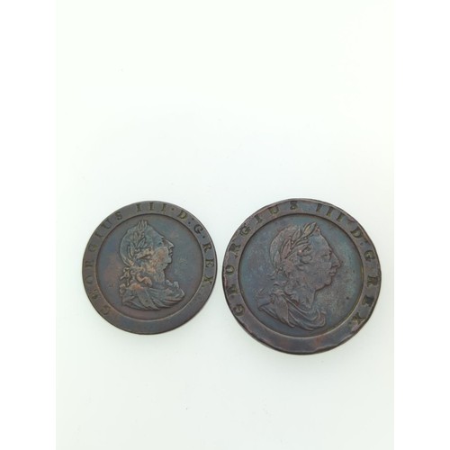 524 - 1797 cartwheel twopence & penny