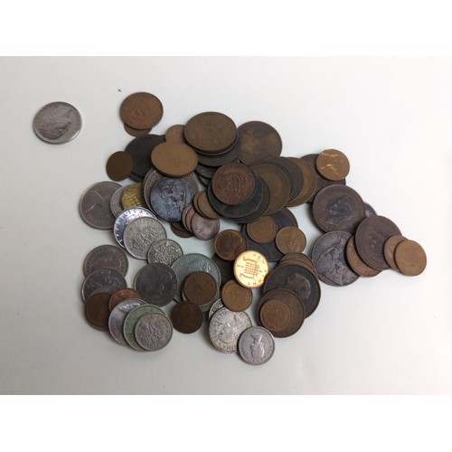 534 - Bag of mostly British coins, gross weight 500 grams