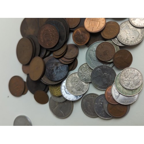 534 - Bag of mostly British coins, gross weight 500 grams