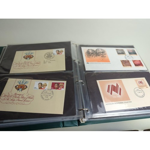 542 - Folder of Australian first day covers, part filled stamp album, box of British & world loose sta... 