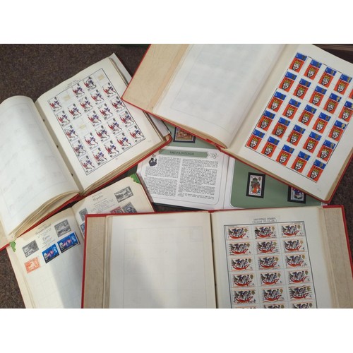 543 - Quantity of part filled used stamp albums, including 1966 World Cup