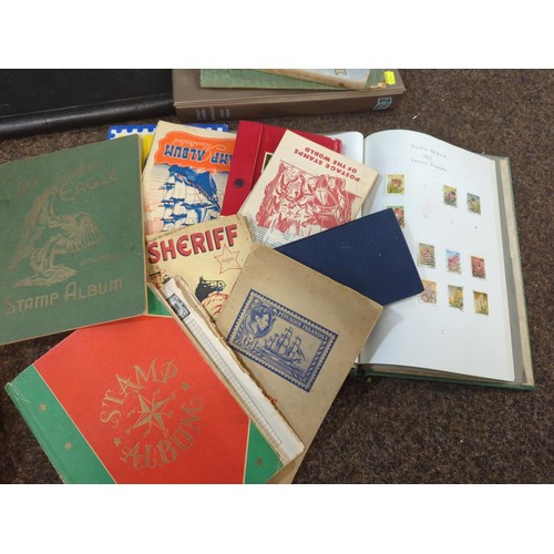 543 - Quantity of part filled used stamp albums, including 1966 World Cup