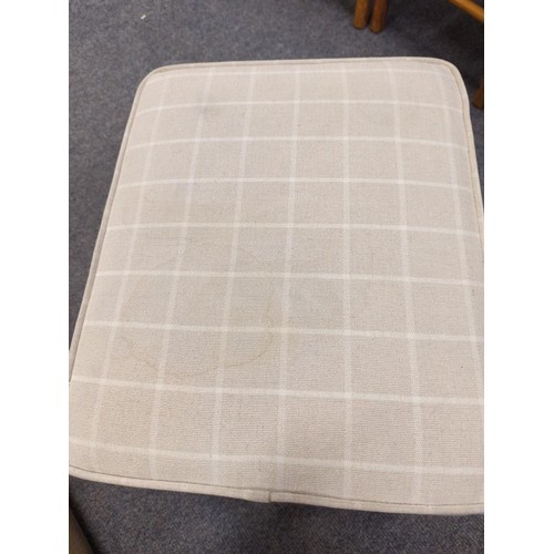 761 - Modern cream upholstered rectangle footstool. W53 D 43 H 36 cm