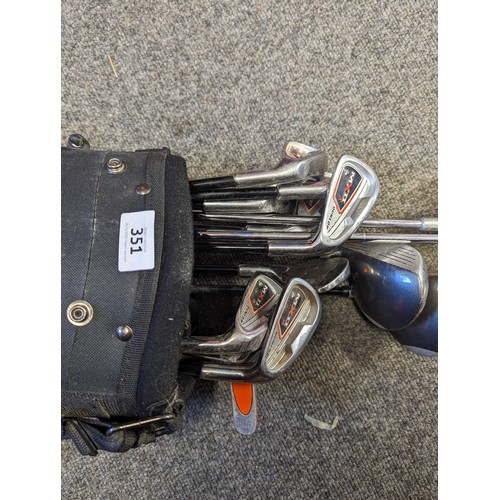 351 - Junior MXL Golf club set and bag with trolley