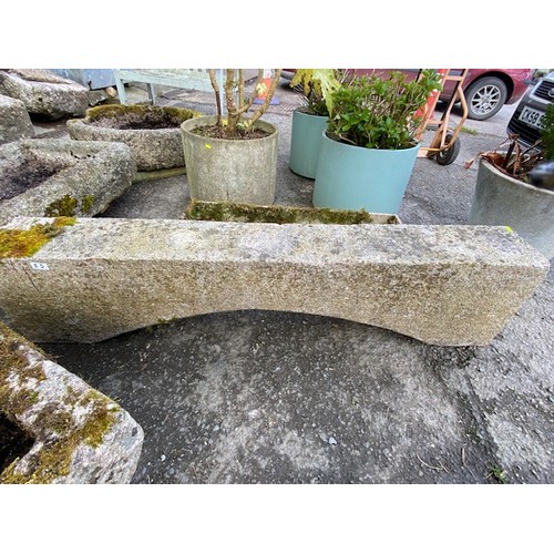 2D - Granite arched lintel style block. L 152 D 21 H 35cm