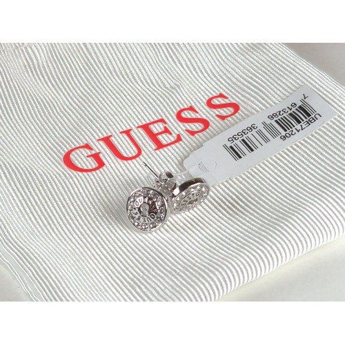 645 - Guess bangle, pair of ear studs & compact mirror