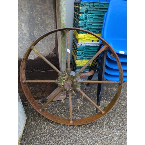 181 - Vintage cast wheel. D68CM