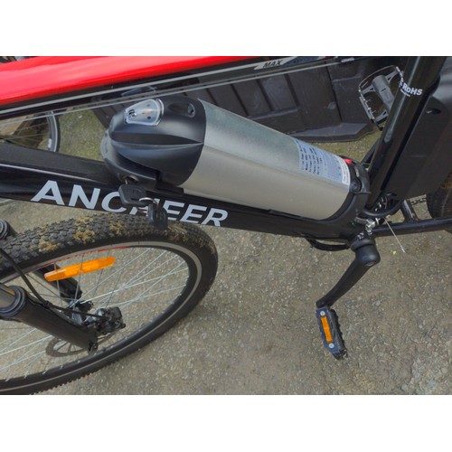 123 - Ancheer Max 36V 8Ah e-bike, battery charger has EU type plug, battery condition unknown. Keys a... 