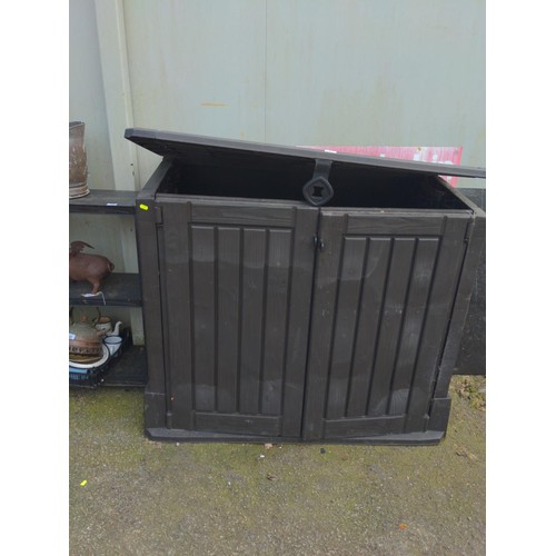 145 - Keter storage container. W127cm H103cm - AF.